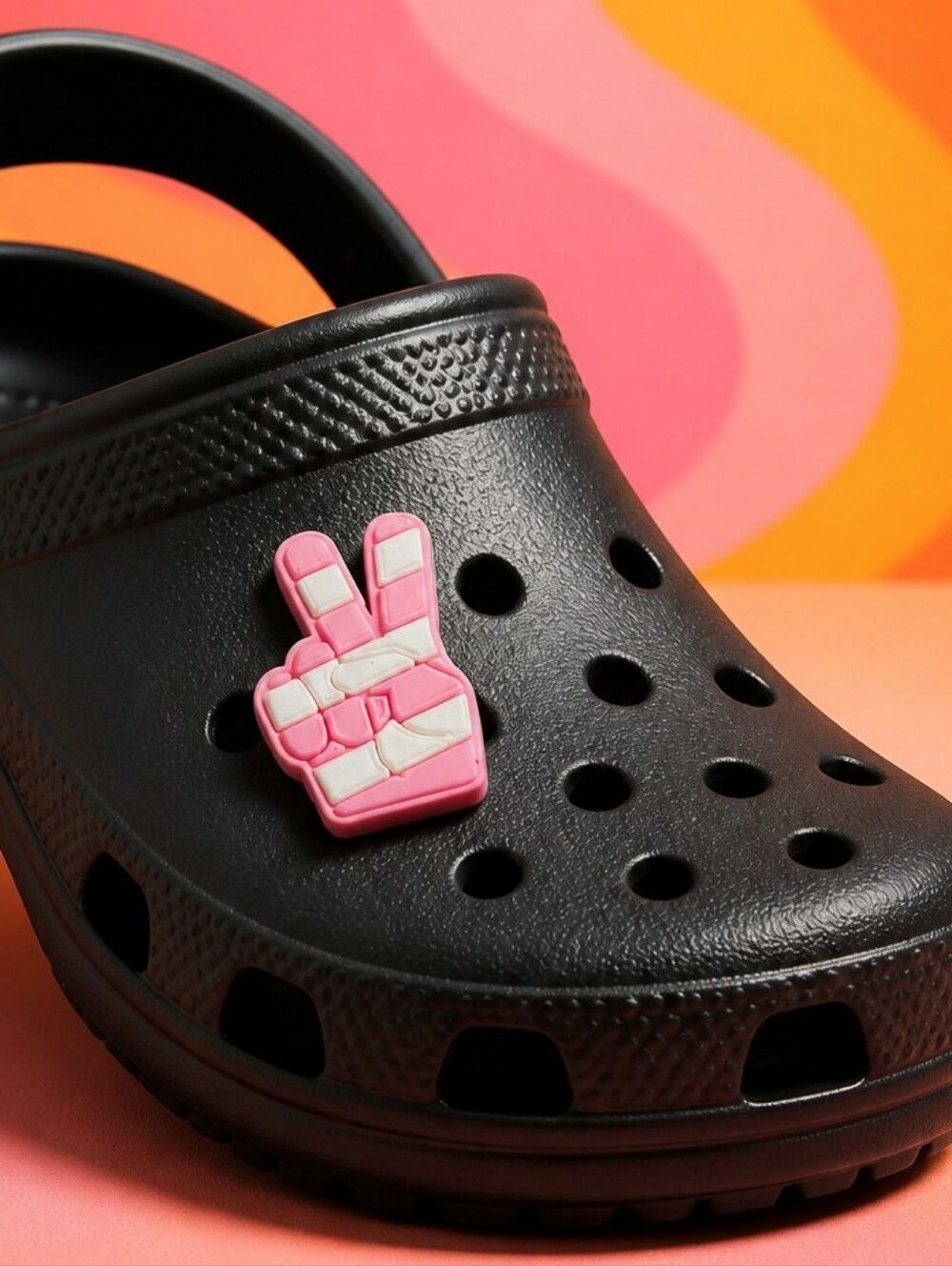 Pink Peace Croc Shoe Charms | Jibbitz Style Mix & Match 6/$20 NWT Animal Cartoon